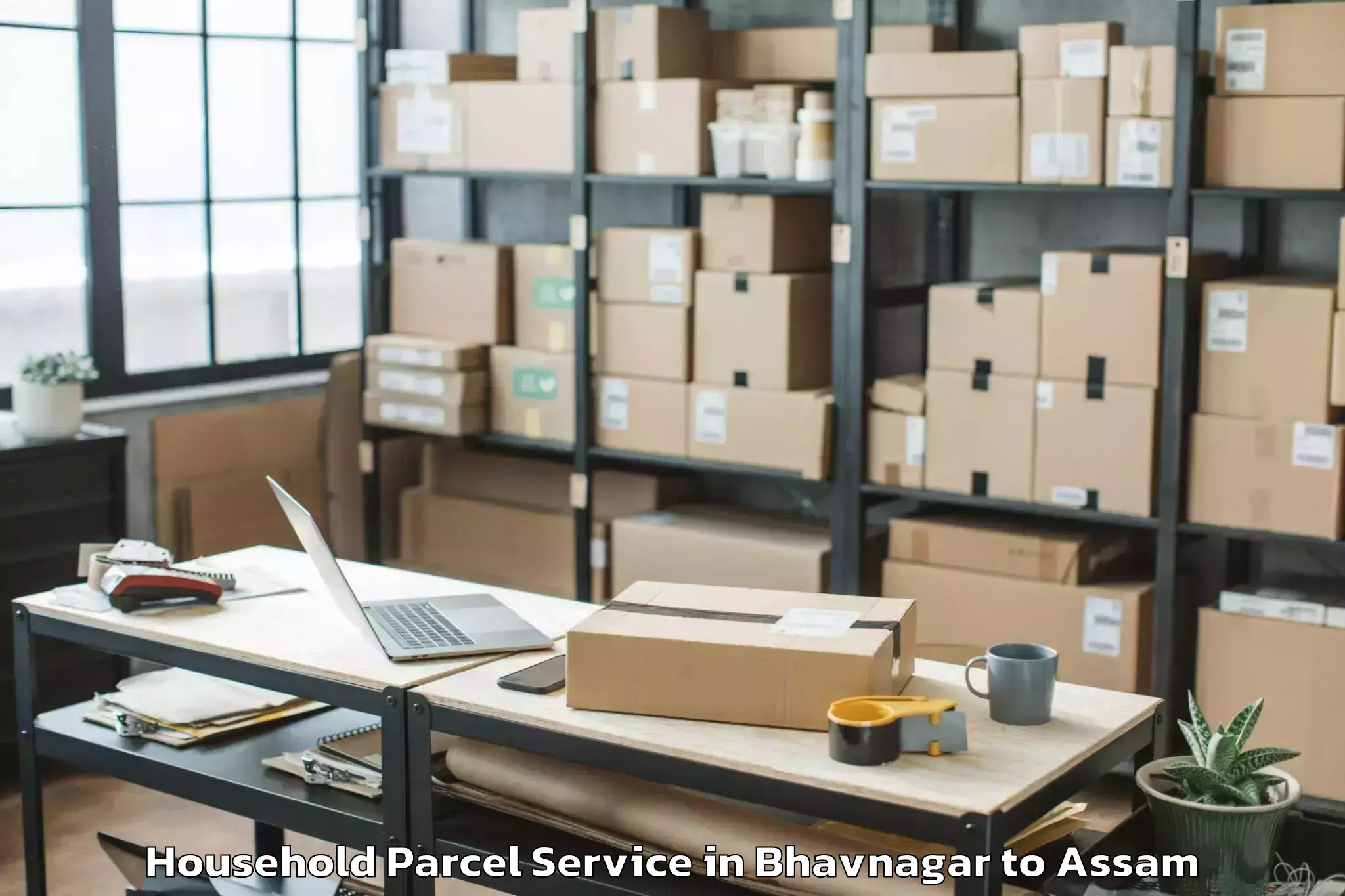 Reliable Bhavnagar to Jorhat West Household Parcel